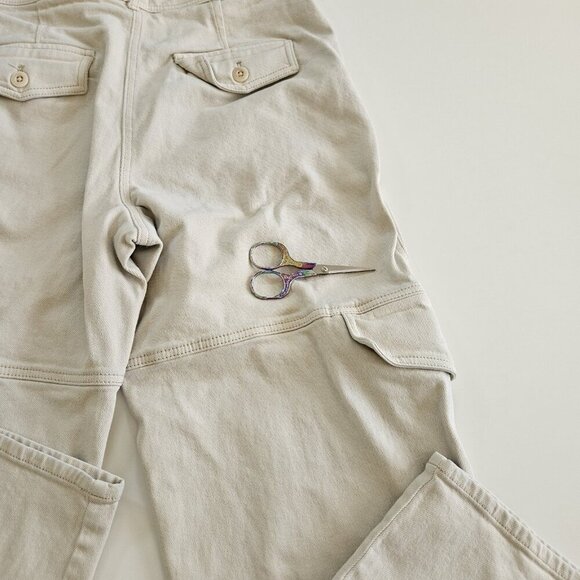 Wilfred Pants Womens 14 Beige Twill Straight Cargo Pockets Streetwear Preppy - Picture 12 of 16